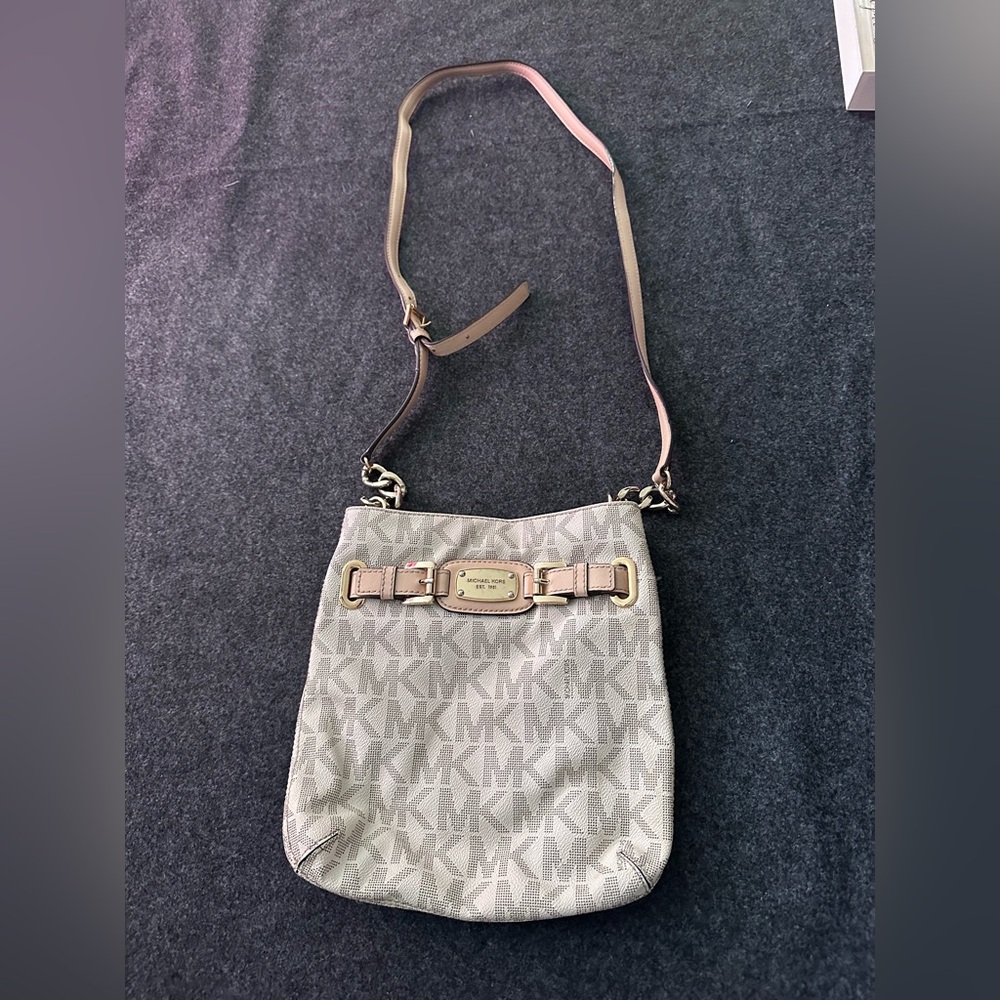Michael Kors Tan Monogram Crossbody Bag